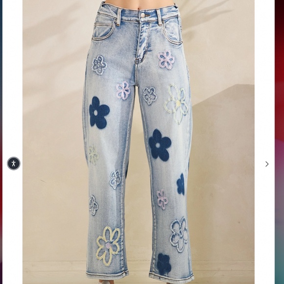 OLI AND HALI “ Grand Marais 2 “ Oli & Hali Flower Embroidered Jeans 51